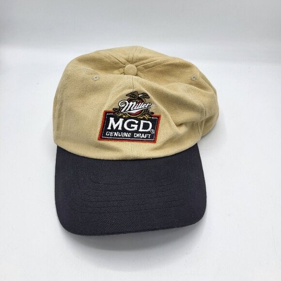 MILLER GENUINE DRAFT HAT BROWN/ Black STAR PROMOTIONS 90's - Picture 1 of 6